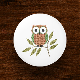 Cute Hoot Uggla keramisk Knob Knopp