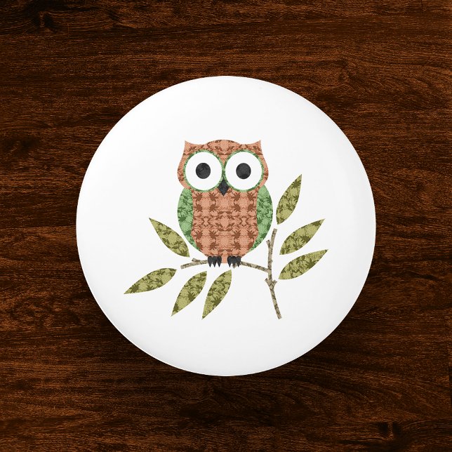 Cute Hoot Uggla keramisk Knob Knopp (Skapare uppladdad)