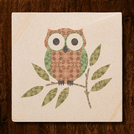 Cute Hoot Uggla Stone Underlägg