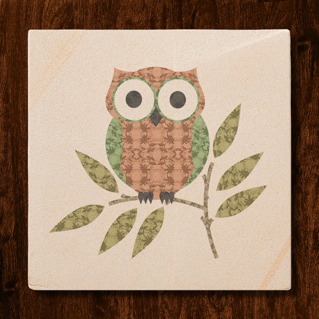Cute Hoot Uggla Stone Underlägg (Skapare uppladdad)