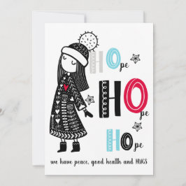 Cute HOpe for Peace Hugs jul 2020 Modern Kort