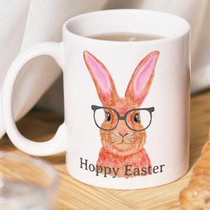 Cute Hoppy Påsk Rosa Påskhare Mugg