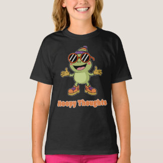 Cute Hoppy Thoughts Frog Pun T-Shirt