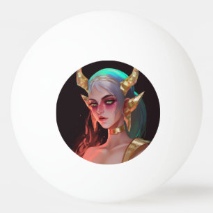 Cute Horned Cyber Demon Girl Pingisboll