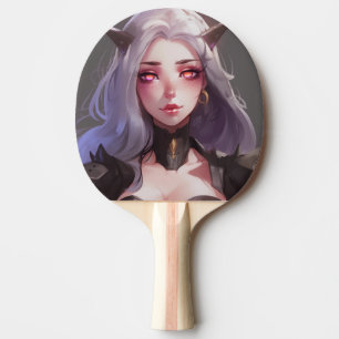 Cute Horned Warrior Anime Girl Pingisracket