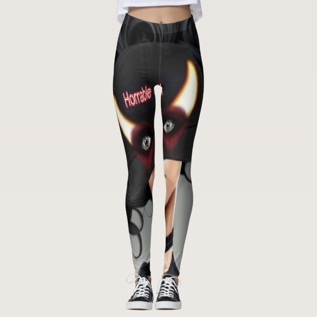 Cute Horrible girl  Leggings (Framsida)