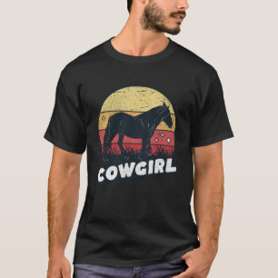 Cute Horse Cowgirl Western Horse Rider Trail Barre T Shirt