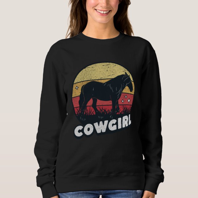 Cute Horse Cowgirl Western Horse Rider Trail Barre T Shirt (Framsida)