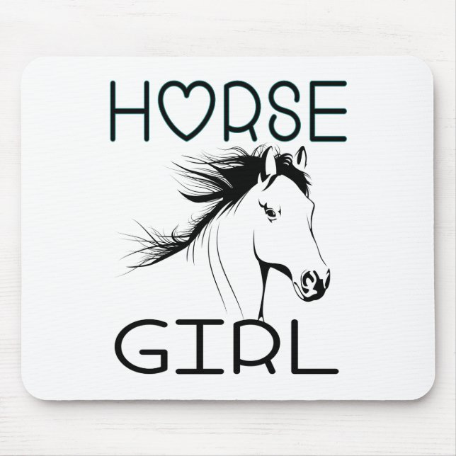 Cute Horse Girl Equestrian CowgirlHorses Pony Musmatta (Framsidan)