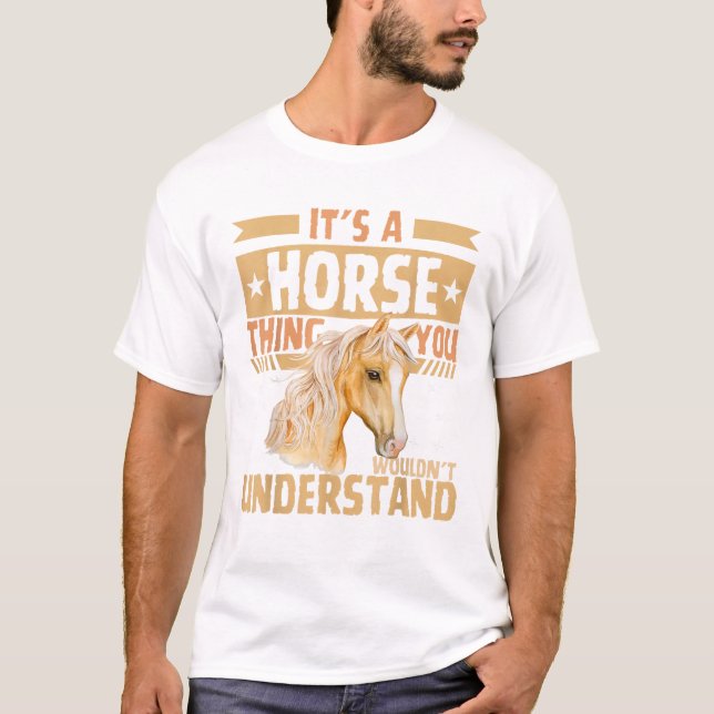 Cute Horse Girl T Shirt (Framsida)