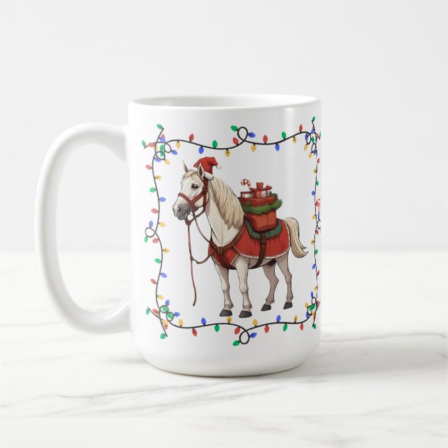 Cute Horse jul Mugg (Vänster)