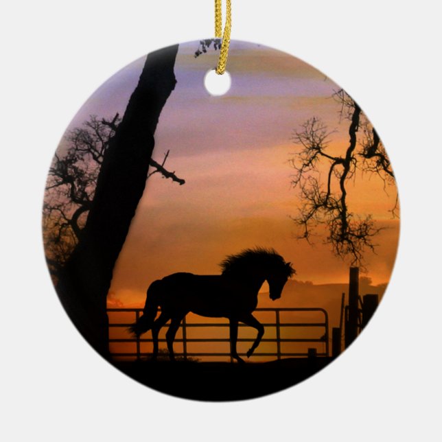 Cute Horse Julafton Ornament (Framsidan)