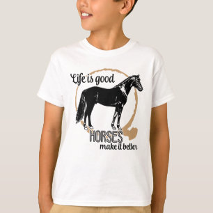 Cute Horse Lover Equestrian Horses Cowgirl Farm T Shirt