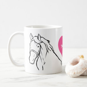 Cute Horse Lover Equestrian Land Cowgirl Farm Kaffemugg