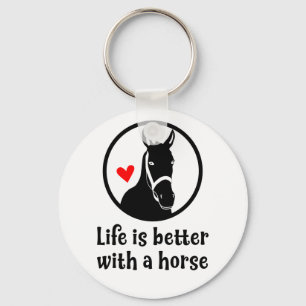 Cute Horse Lover Farm Westernare Cowgirl Pony Rode Nyckelring