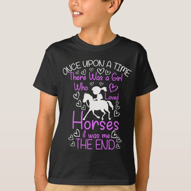 Cute Horse lover Girl Riding Cowgirl T Shirt (Framsida)