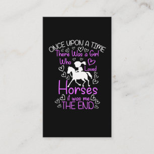 Cute Horse lover Girl Riding Cowgirl Visitkort