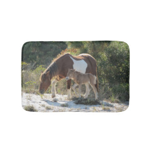 Cute Horse med fotfoto Badrumsmatta
