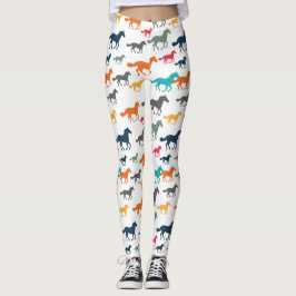 Cute Horse Mönster Leggings