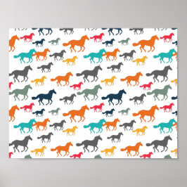 Cute Horse Mönster Poster
