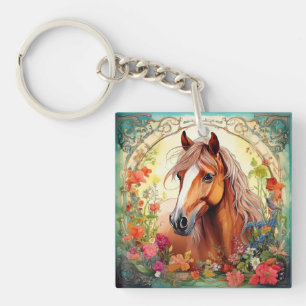Cute Horse och Wildblommor