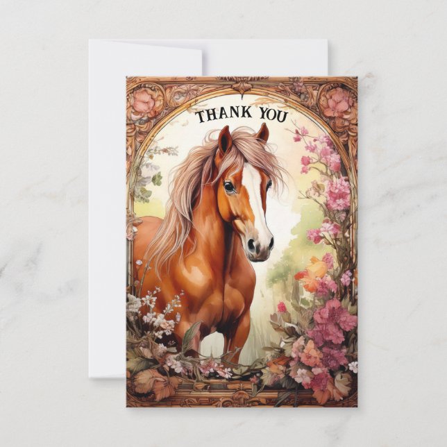 Cute Horse Tack Kort (Framsida)