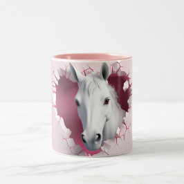 Cute Horse Två-Tonad Mugg