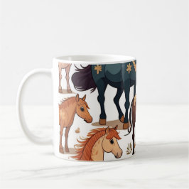 Cute Horses Kaffemugg