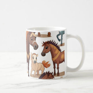 Cute Horses Kaffemugg