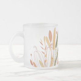 Cute Höst löv Mönster Frostad Glasmugg