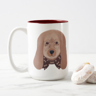 Cute Hound Hund Big Öron Painting Kaffe koppar