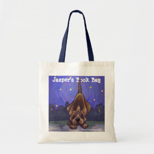 Cute Hound Hund Personal Bok Bag Tygkasse