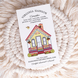 Cute House Caregiver Services enkelsidigt Visitkort
