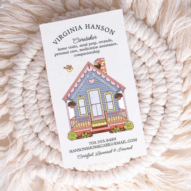 Cute House Caregiver Services Visitkort (Skapare uppladdad)