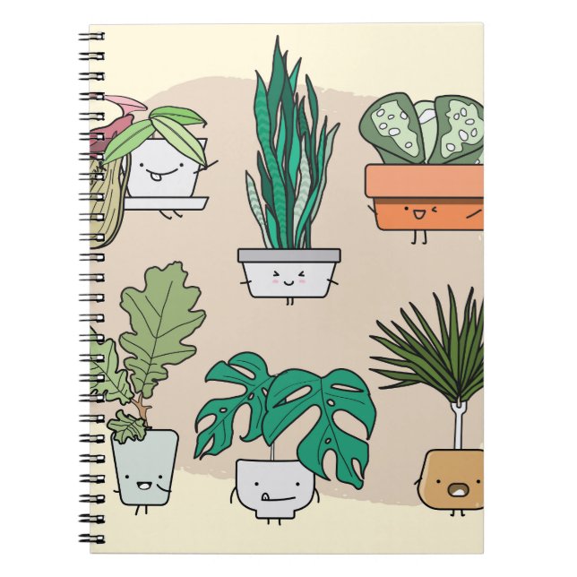 Cute House Plants: Colorful Botanical. Anteckningsbok (Framsidan)