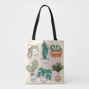 Cute House Plants: Colorful Botanical. Tygkasse