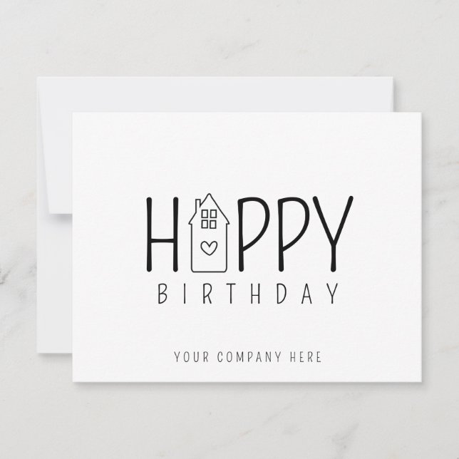 Cute House Real Gods Grattis på födelsedagen Kort (Framsida)