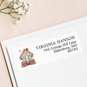 Cute House-Returadress Returadress Etikett
