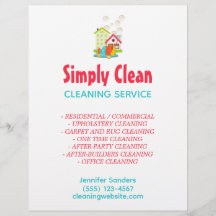 Cute House-Städning Service Business Flyer