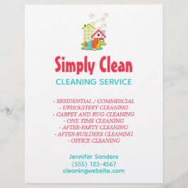 Cute House-Städning Service Business Flyer