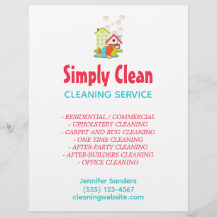 Cute House-Städning Service Business Flyer