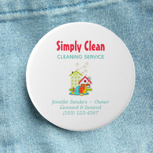 Cute House Städning service Business Knapp