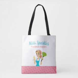 Cute Household Städning Dam Tote Bag Tygkasse