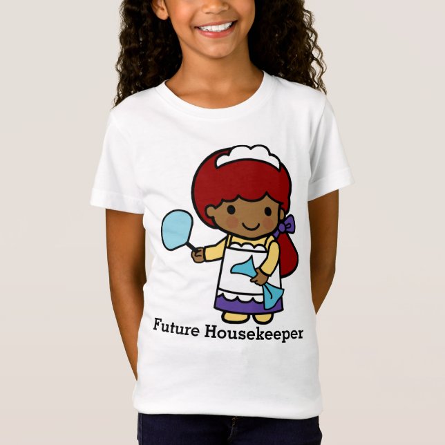 Cute Housekeeper T Shirt (Framsida)