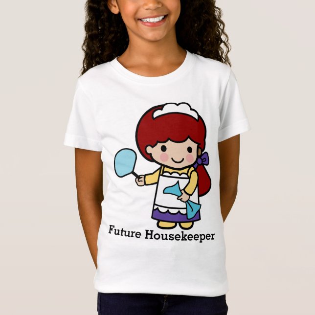 Cute Housekeeper T Shirt (Framsida)
