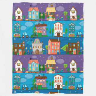 Cute Houses Fleecefilt