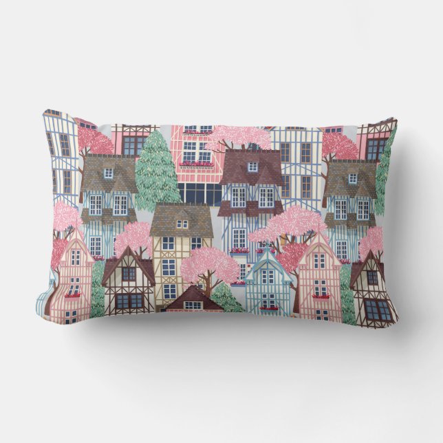 Cute Houses Lumbar Pillow Lumbarkudde (Framsida)