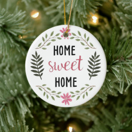 Cute Houseuppvärmning Julgransprydnad Keramik