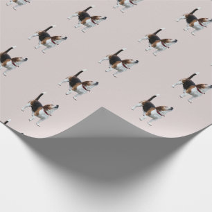 Cute Howling Beagle Hund Presentpapper