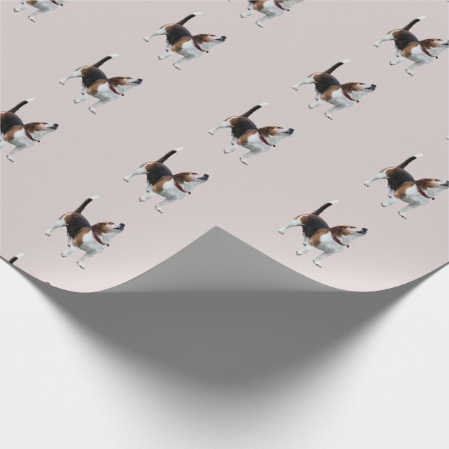 Cute Howling Beagle Hund    Presentpapper (Hörn)